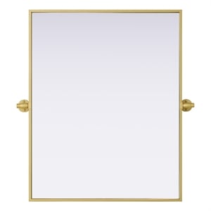 Elegant Kitchen And Bath Amoura 24X30 Pivot Mirror in Brass
