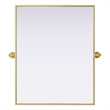 Elegant Kitchen And Bath Amoura 24X30 Pivot Mirror in Brass