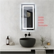 Elegant Kitchen And Bath Riven 36X18 Led Mirror in Silver