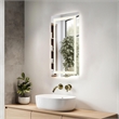 Elegant Kitchen And Bath Riven 36X18 Led Mirror in Silver