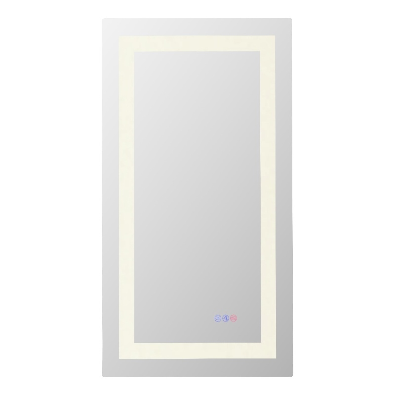 Elegant Kitchen And Bath Riven 36X18 Led Mirror in Silver