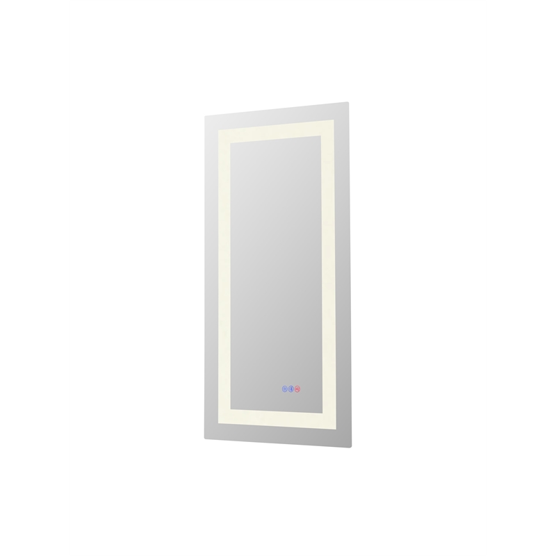 Elegant Kitchen And Bath Riven 30X20 Led Mirror in Silver