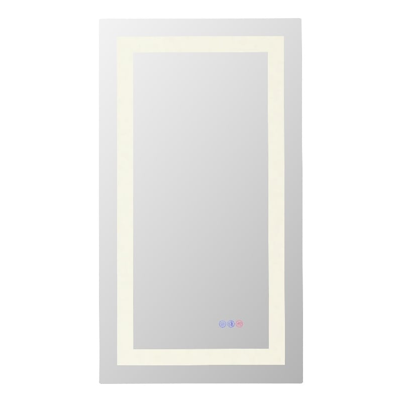 Elegant Kitchen And Bath Riven 36X20 Led Mirror in Silver