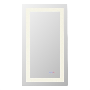 Elegant Kitchen And Bath Riven 36X20 Led Mirror in Silver