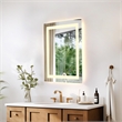 Elegant Kitchen And Bath Riven 30X24 Led Mirror in Silver