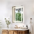 Elegant Kitchen And Bath Riven 30X24 Led Mirror in Silver