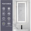 Elegant Kitchen And Bath Riven 30X24 Led Mirror in Silver