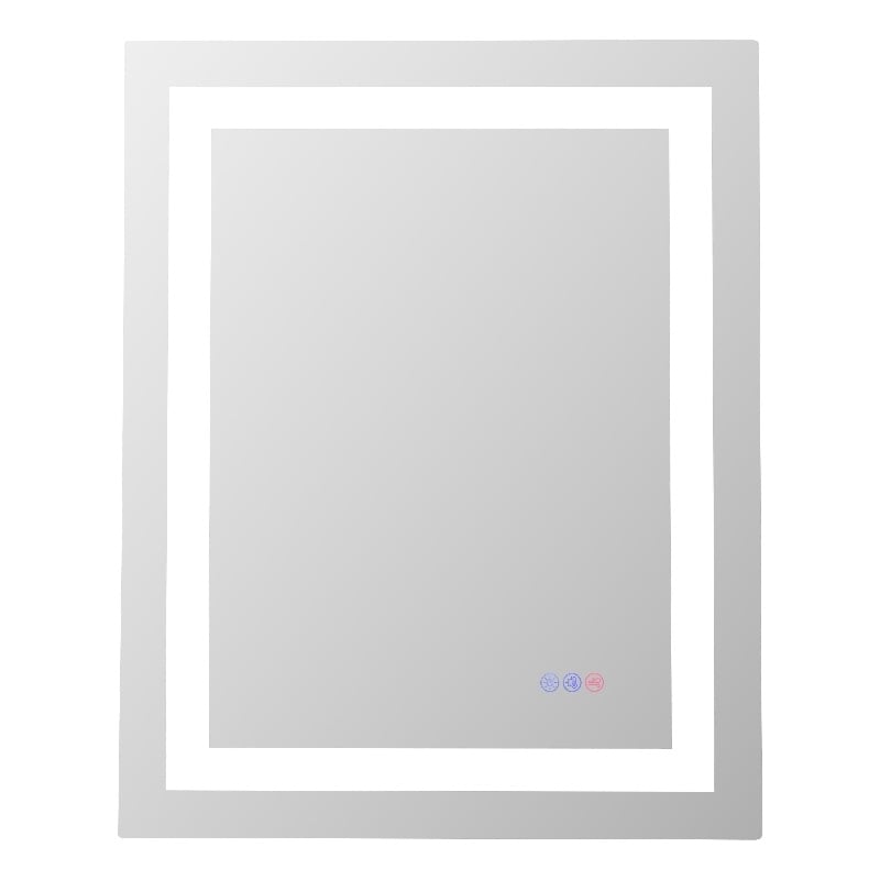 Elegant Kitchen And Bath Riven 30X24 Led Mirror in Silver