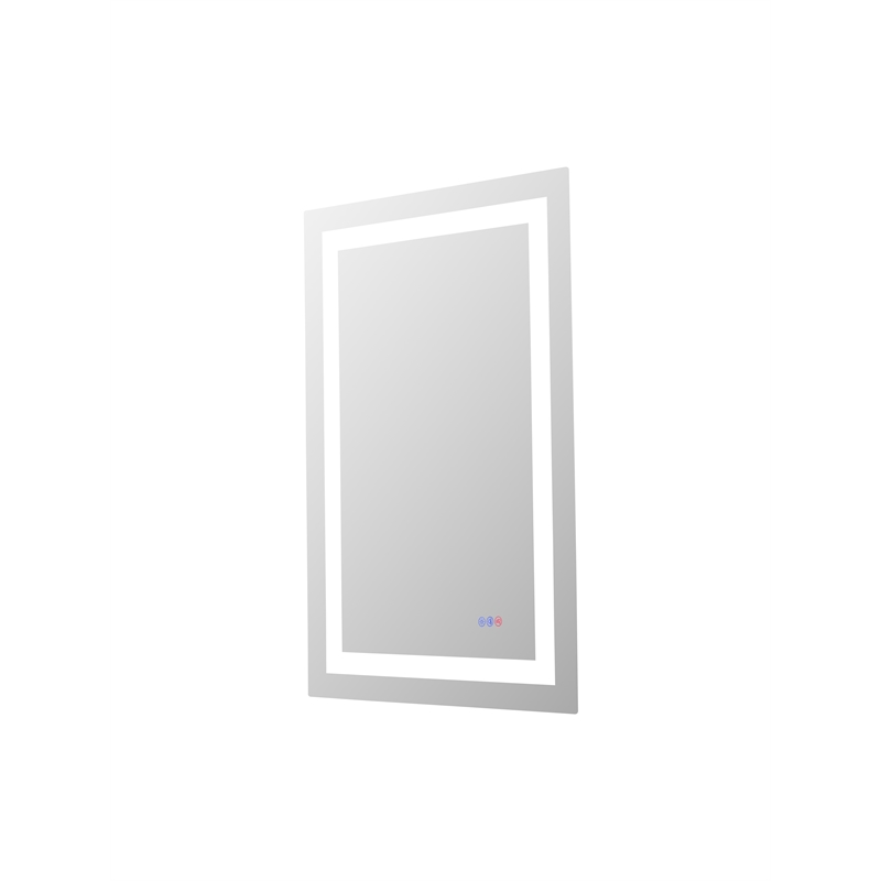 Elegant Kitchen And Bath Riven 36X24 Led Mirror in Silver