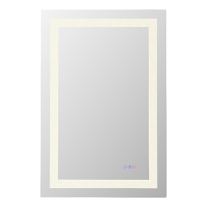 Elegant Kitchen And Bath Riven 36X24 Led Mirror in Silver