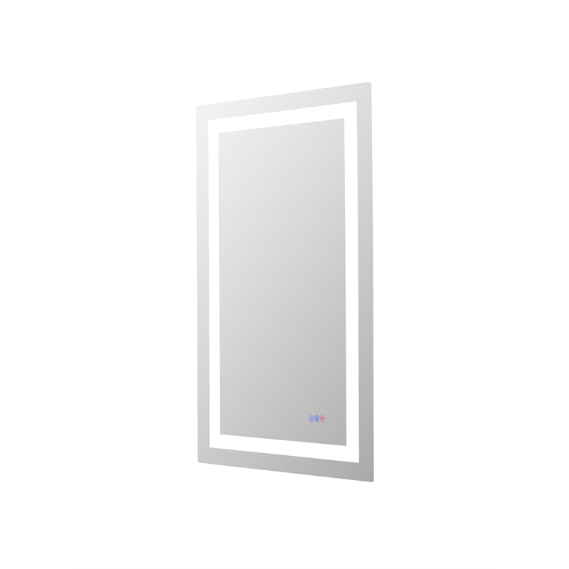 Elegant Kitchen And Bath Riven 40X24 Led Mirror in Silver