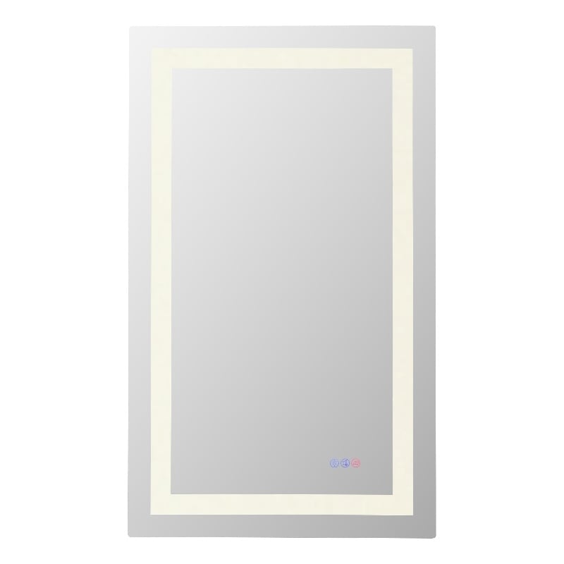 Elegant Kitchen And Bath Riven 40X24 Led Mirror in Silver