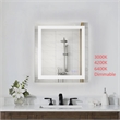 Elegant Kitchen And Bath Riven 30X27 Led Mirror in Silver