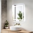 Elegant Kitchen And Bath Riven 30X27 Led Mirror in Silver