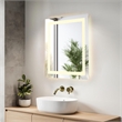 Elegant Kitchen And Bath Riven 30X27 Led Mirror in Silver