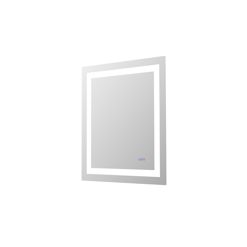Elegant Kitchen And Bath Riven 30X27 Led Mirror in Silver