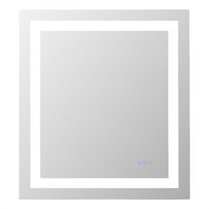 Elegant Kitchen And Bath Riven 30X27 Led Mirror in Silver
