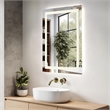 Elegant Kitchen And Bath Riven 36X27 Led Mirror in Silver