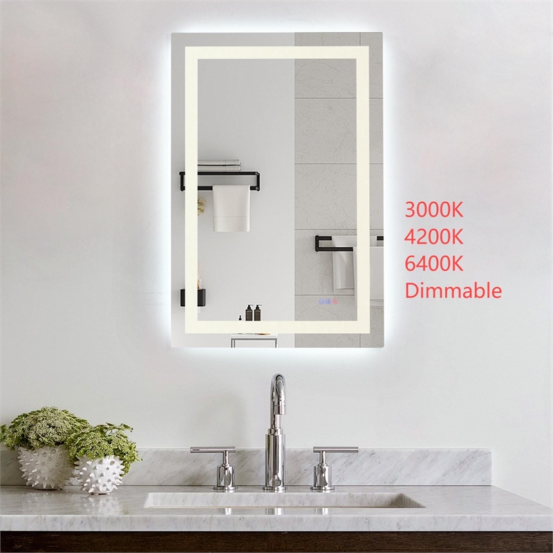 Elegant Kitchen And Bath Riven 40X27 Led Mirror in Silver