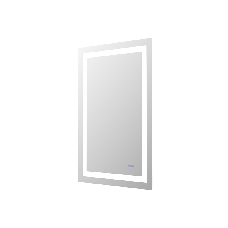 Elegant Kitchen And Bath Riven 40X27 Led Mirror in Silver
