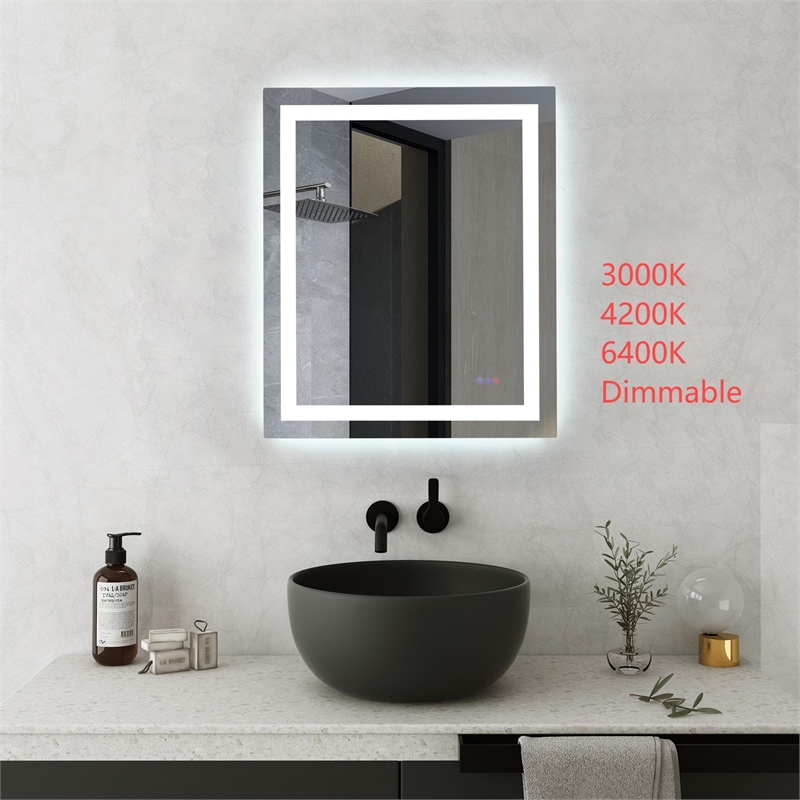 Elegant Kitchen And Bath Riven 36X30 Led Mirror in Silver