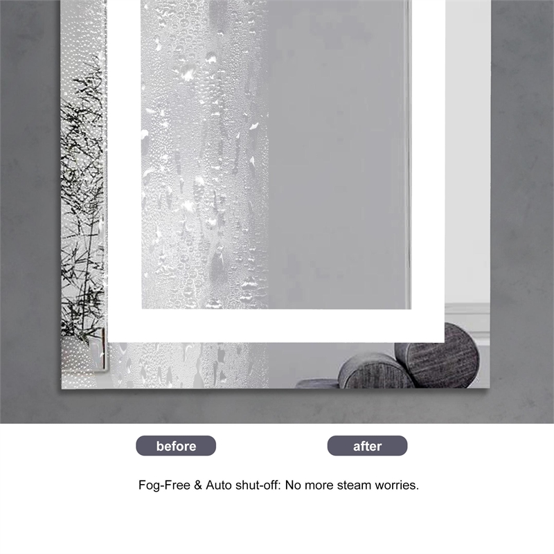 Elegant Kitchen And Bath Riven 36X30 Led Mirror in Silver