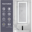 Elegant Kitchen And Bath Riven 40X30 Led Mirror in Silver