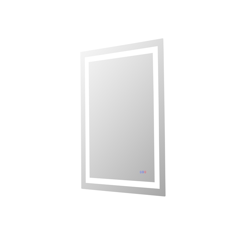 Elegant Kitchen And Bath Riven 40X30 Led Mirror in Silver