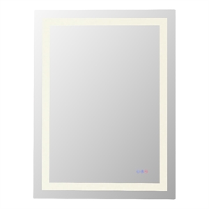Elegant Kitchen And Bath Riven 40X30 Led Mirror in Silver