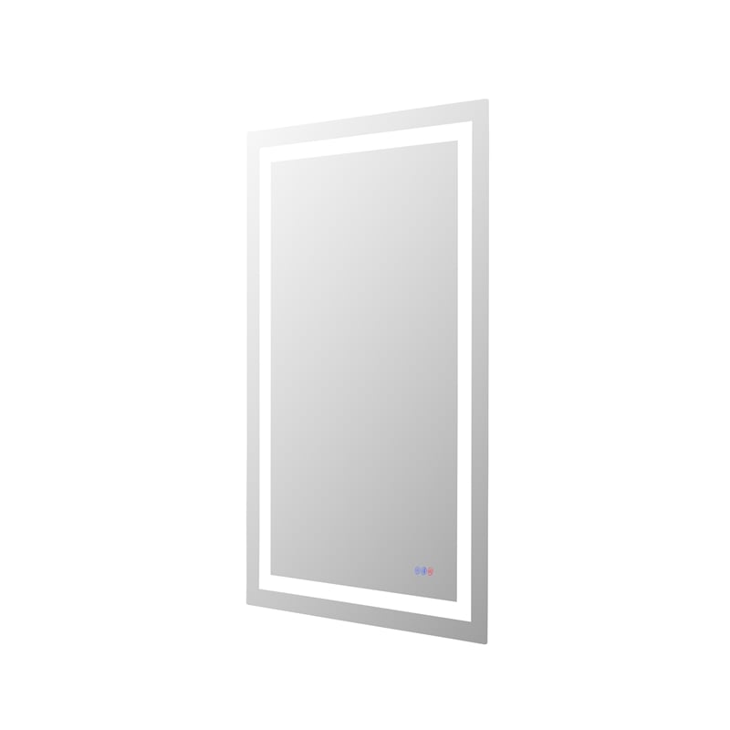 Elegant Kitchen And Bath Riven 48X30 Led Mirror in Silver
