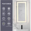 Elegant Kitchen And Bath Riven 48X30 Led Mirror in Silver