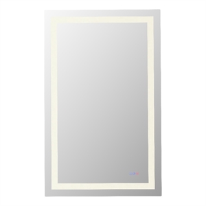 Elegant Kitchen And Bath Riven 48X30 Led Mirror in Silver