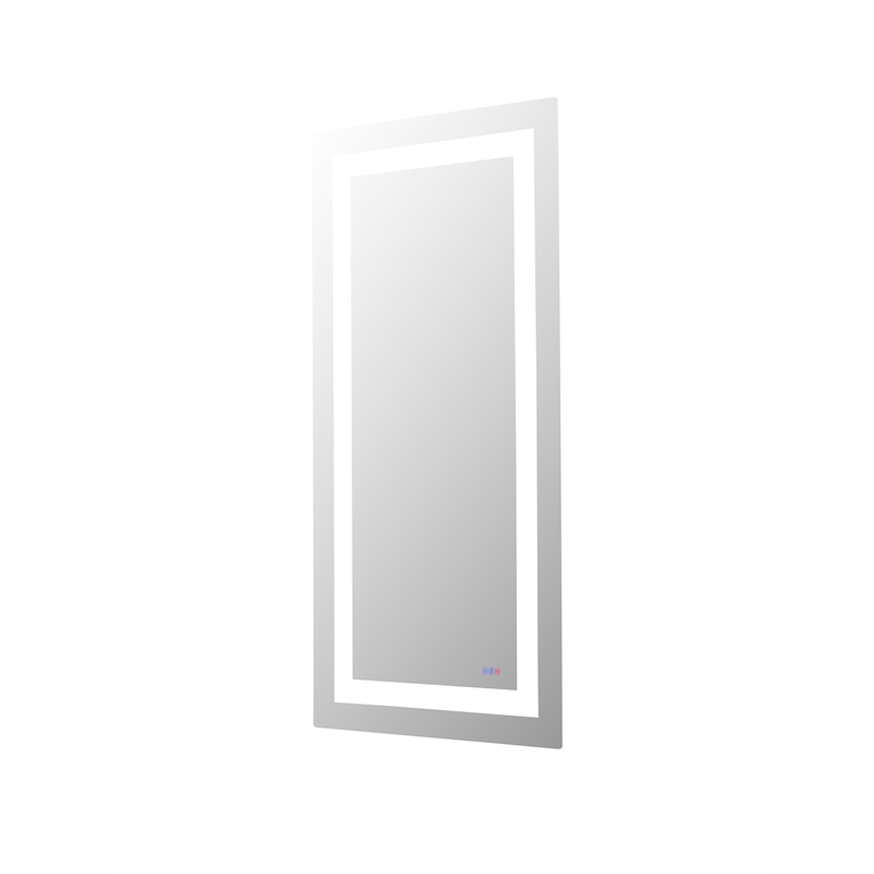 Elegant Kitchen And Bath Riven 72X30 Led Mirror in Silver