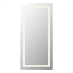 Elegant Kitchen And Bath Riven 72X30 Led Mirror in Silver