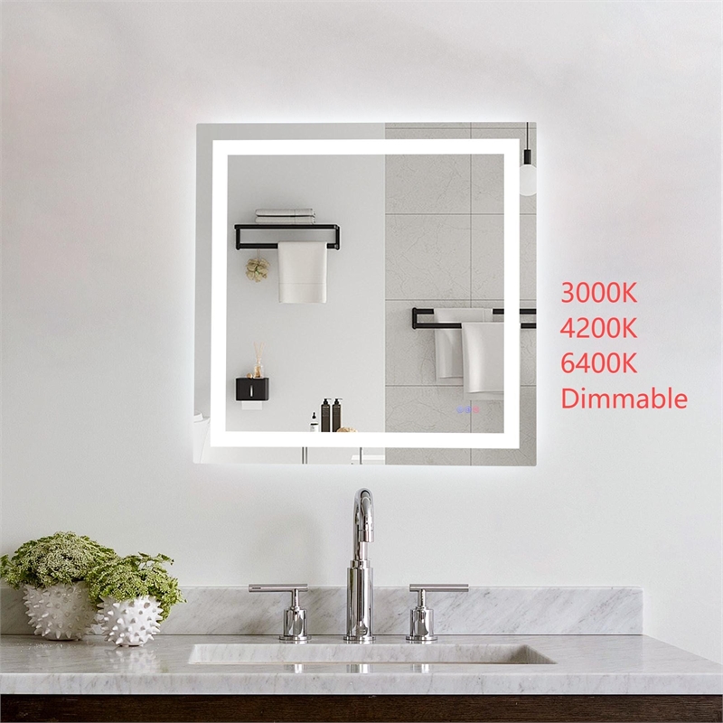 Elegant Kitchen And Bath Riven 36X36 Led Mirror in Silver