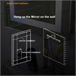 Elegant Kitchen And Bath Riven 36X36 Led Mirror in Silver