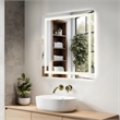 Elegant Kitchen And Bath Riven 36X36 Led Mirror in Silver