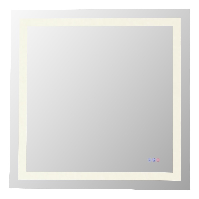 Elegant Kitchen And Bath Riven 36X36 Led Mirror in Silver