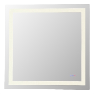 Elegant Kitchen And Bath Riven 36X36 Led Mirror in Silver