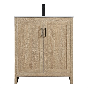 Elegant Kitchen And Bath Finnley 30&quot Single Bathroom Vanity in Mango Wood
