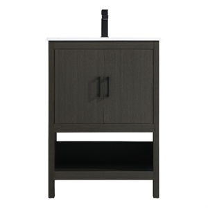 Elegant Kitchen And Bath Ira 24&quot Single Bathroom Vanity in Mocha Brown