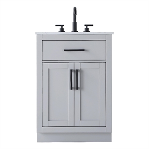 Elegant Kitchen And Bath Alden 24&quot Single Bathroom Vanity in Grey