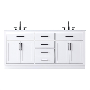 Elegant Kitchen And Bath Alden 72&quot Double Bathroom Vanity in White