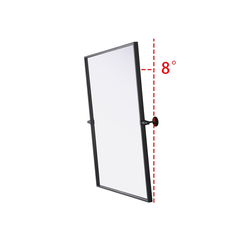Elegant Kitchen And Bath Amoura 24X32 Pivot Mirror in Black