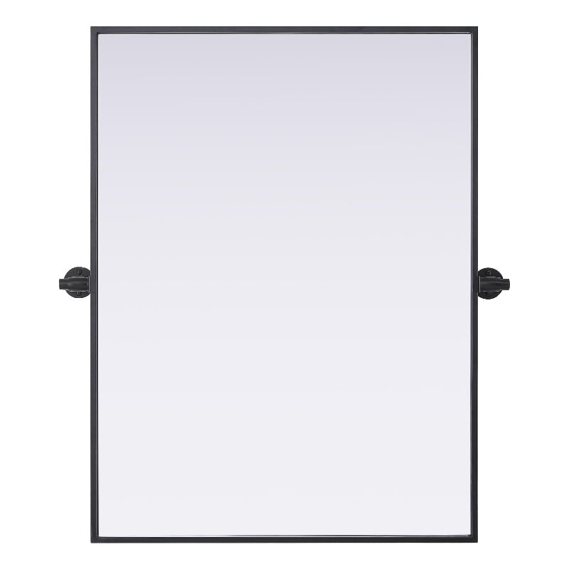 Elegant Kitchen And Bath Amoura 24X32 Pivot Mirror in Black