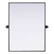 Elegant Kitchen And Bath Amoura 24X32 Pivot Mirror in Black