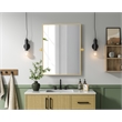 Elegant Kitchen And Bath Amoura 24X32 Pivot Mirror in Brass