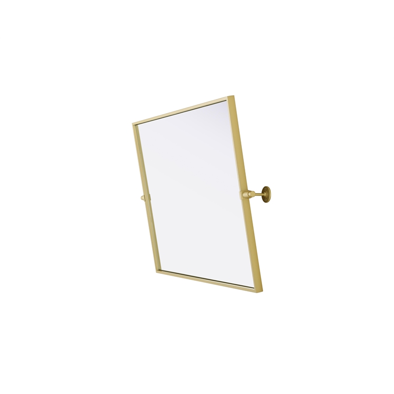 Elegant Kitchen And Bath Amoura 24X32 Pivot Mirror in Brass