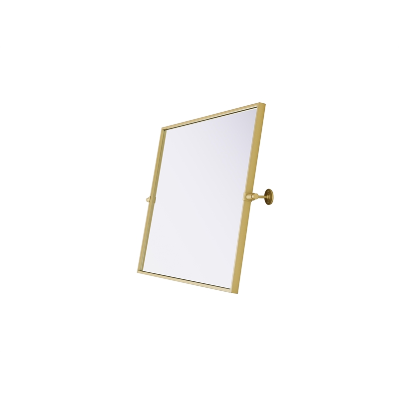 Elegant Kitchen And Bath Amoura 24X32 Pivot Mirror in Brass