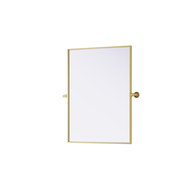 Elegant Kitchen And Bath Amoura 24X32 Pivot Mirror in Brass